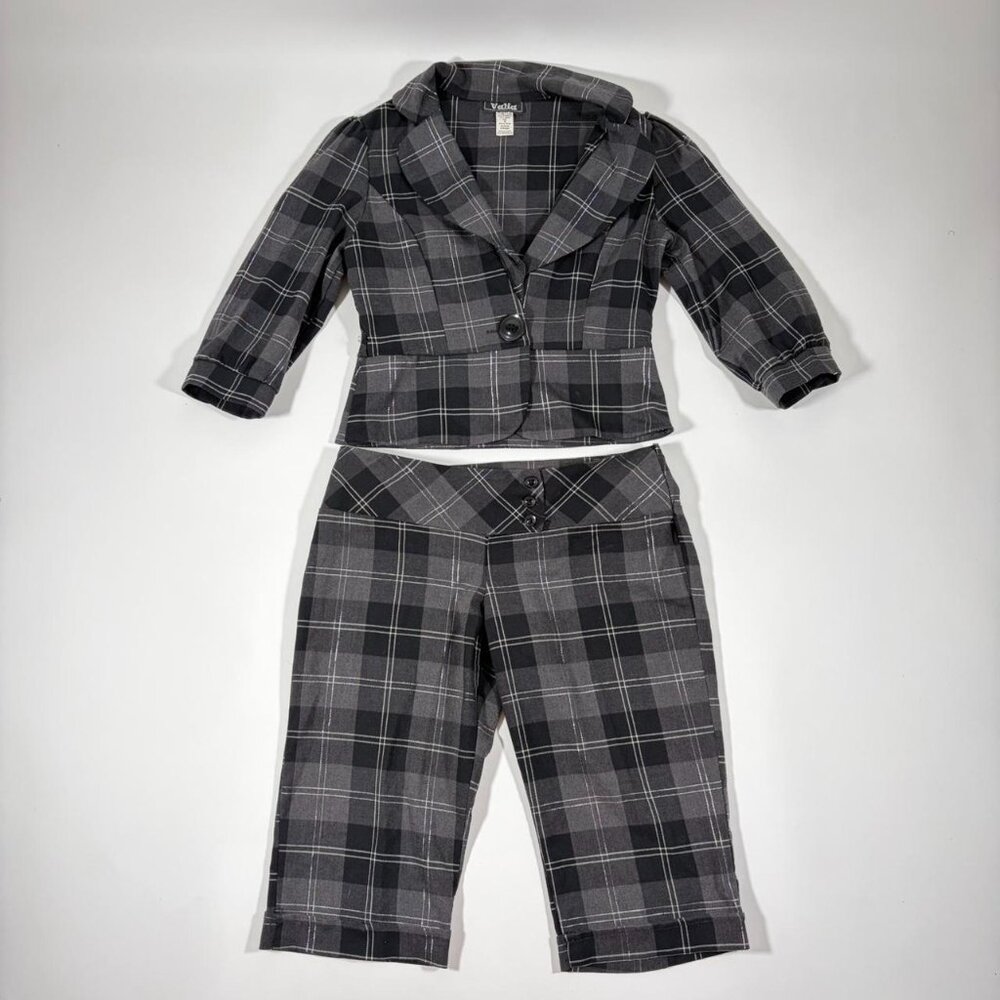 2000s Striped Jacket + Capi Suit Set